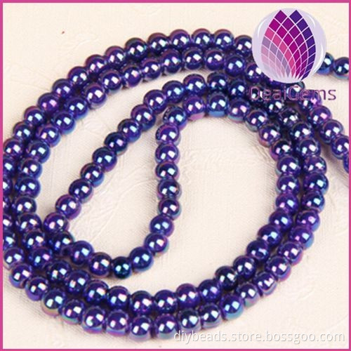 wholesale 12mm AB blue round glass beads